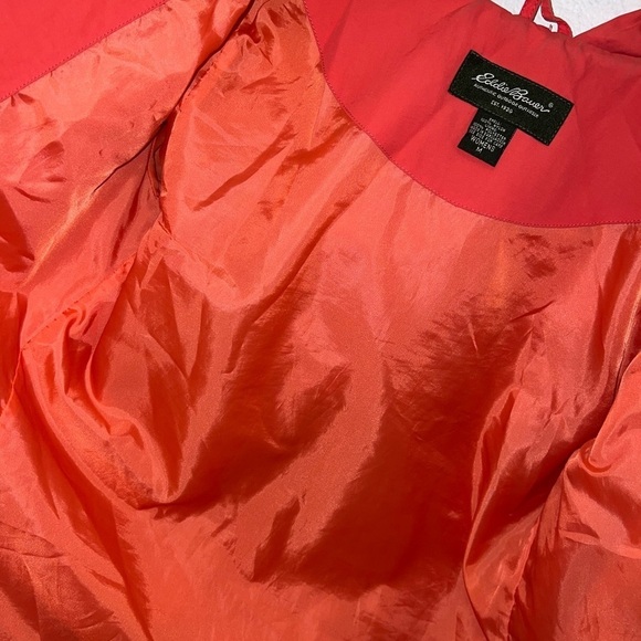 Eddie Bauer Pink & Red Zip-Up Jacket Rain Coat With Buttons - Picture 4 of 5